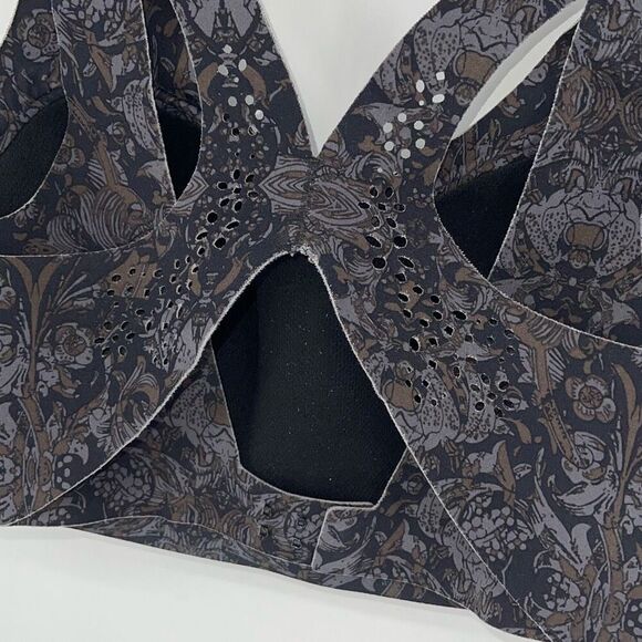 Victoria’s Secret Sport Angel Max Support Sports Bra Discontinued Black Floral 3 - Picture 4 of 6